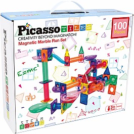 PicassoTiles 100pc Marble Run Building Blocks