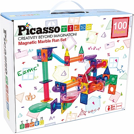 PicassoTiles 100pc Marble Run Building Blocks