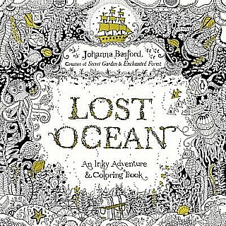 Lost Ocean: An Inky Adventure and Coloring Book for Adults paperback
