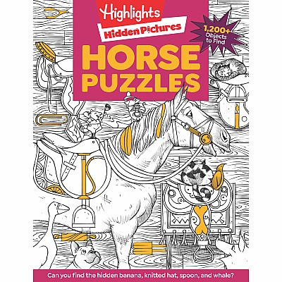 Horse Puzzles: A Hidden Pictures Activity Book for Kids 6 and Up Who Love Horses, Search-and- Find Fun with Hidden Objects and 