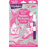 Mermaid Neon Hidden Pictures Puzzles