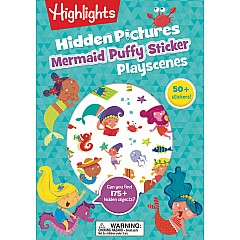 Mermaid Hidden Pictures Puffy Sticker Playscenes: Best Mermaid Gift for Kids 3-6 with Mazes, Matching Games, Mermaid Crafts & O