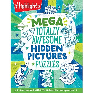 Mega Totally Awesome Hidden Pictures Puzzles: Big Puzzle Book with Over 300 Hidden Objects Scenes and Puzzle Games for Kids wit
