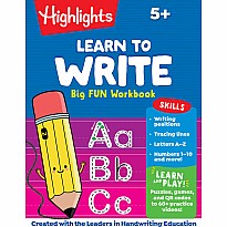 Learn to Write Big Fun Workbook: 112-Page Handwriting Practice Book for Kids 5-7, Learn How to Write with Puzzles, Tracing and