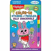 Color-In Stickers and Puzzles! Silly Snackimals: Deliciously Cute Hidden Pictures Puzzles and Sticker Activity Book with Color-