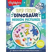 Super Sticker Dinosaur Hidden Pictures: Kids Dinosaur Activity Book with Classic Hidden Pictures Puzzles, Jurassic Adventure Sc