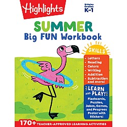 Summer Big Fun Workbook Bridging Grades K & 1: First Grade Prep Workbook, Kindergarten to 1st Grade Summer Learning with Letter