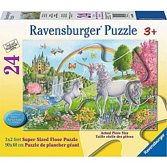 24 Piece Prancing Unicorns Floor Puzzle