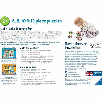 Ravensburger "My First Puzzles: Where do We Live?" (6, 8, 10, 12 Pc Puzzles)