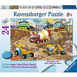 24 Piece Floor Puzzle, Construction Fun