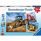 49 Piece Puzzle x 3, Diggers at Work