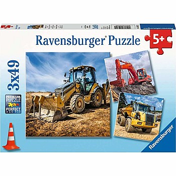 Diggers at Work (3 x 49 pc Puzzle)