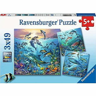 Ocean Life 3 X 49Pc Puzzles