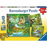 3x49pc Jungle Fun (3 Puzzles in 1)
