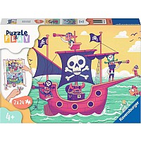 2X24pc Puzzle&Play Land in Sight