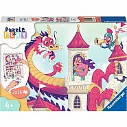 Ravensburger Puzzle & Play: The Donut Dragon (2 x 24 pc Puzzles)