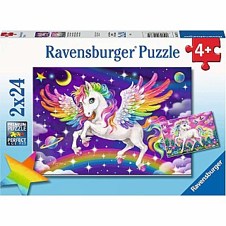 Unicorn and Pegasus (2 x 24 pc Puzzles)