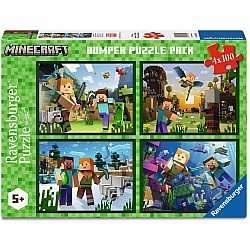 Ravensburger "Minecraft Bumper Pack Puzzle" (100 pc 4 in 1 Puzzle)