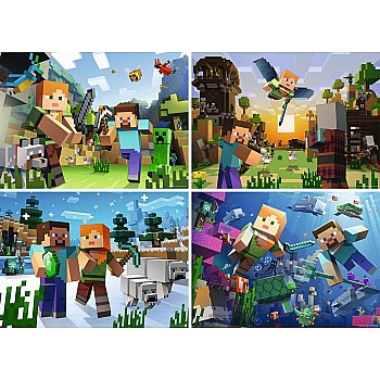 Ravensburger "Minecraft Bumper Pack Puzzle" (100 pc 4 in 1 Puzzle)