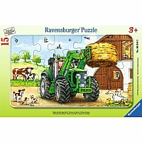   15 pc Tractor on the Farm Board Puzzle