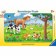 15 pc Cute Animal Friends Board Puzzle