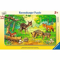   15 pc Animal Babies of the Forest Board Puzzle