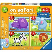My First Puzzles: On Safari (2, 3, 4, 5 Piece Puzzles)