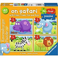 My First Puzzles: On Safari (2, 3, 4, 5 Piece Puzzles)