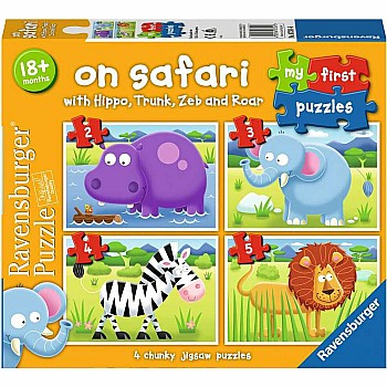 Ravensburger "My First Puzzles: On Safari" (2, 3, 4, 5 Pc Puzzles)