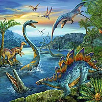 3 x 49 pc Dinosaur Fascination Puzzles