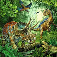 3 x 49 pc Dinosaur Fascination Puzzles