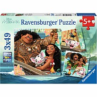 Ravensburger Moana Born to Voyage (3 x 49 pc Puzzles)