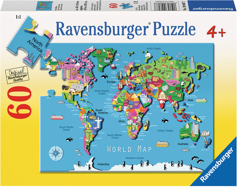 Ravensburger World Map 60 Pc Puzzle Teaching Toys And Books