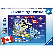 Ravensburger 100 Piece Puzzle Map of Canada