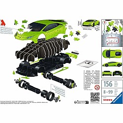 Lamborghini Huracan Verde (108pc 3D Puzzle)