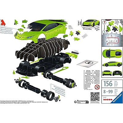 3D Lamborghini Huracan Verde (108pc) Ravensburger