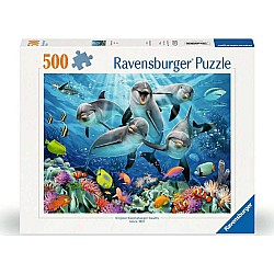 Dolphins in the Coral Reef 500 Piece Puzzle