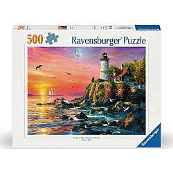 Lighthouse at Sunset (500 Piece Puzzle)