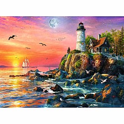 Lighthouse at Sunset (500 Piece Puzzle)