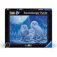  500 pc Glow in the Dark: Owls in the Moonlight Puzzle (500 pc)
