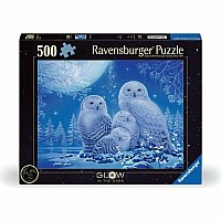  500 pc Glow in the Dark: Owls in the Moonlight Puzzle (500 pc)