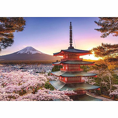 Mount Fuji Cherry Blossom View 1000 Pc Puzzle