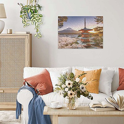 Mount Fuji Cherry Blossom View 1000 Pc Puzzle