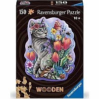 Ravensburger WOOD: Lovely Cat (150 Piece Puzzle)