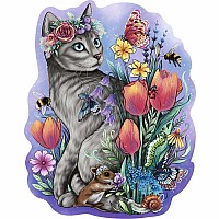 Ravensburger WOOD: Lovely Cat (150 Piece Puzzle)