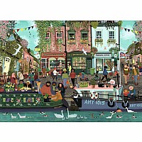 Jigsaw Puzzle Riverside Town 1000pc - 1000 Pieces Puzzle