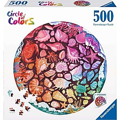 Seashells 500 Piece Round Puzzle