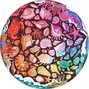 Seashells 500 Piece Round Puzzle