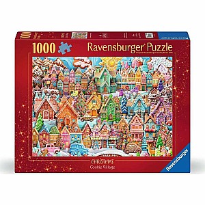Jigsaw Puzzle Christmas Cookie Village - 1000 Pieces Puzzle