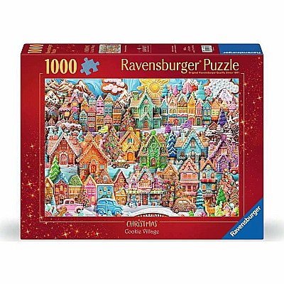 Jigsaw Puzzle Christmas Cookie Village - 1000 Pieces Puzzle